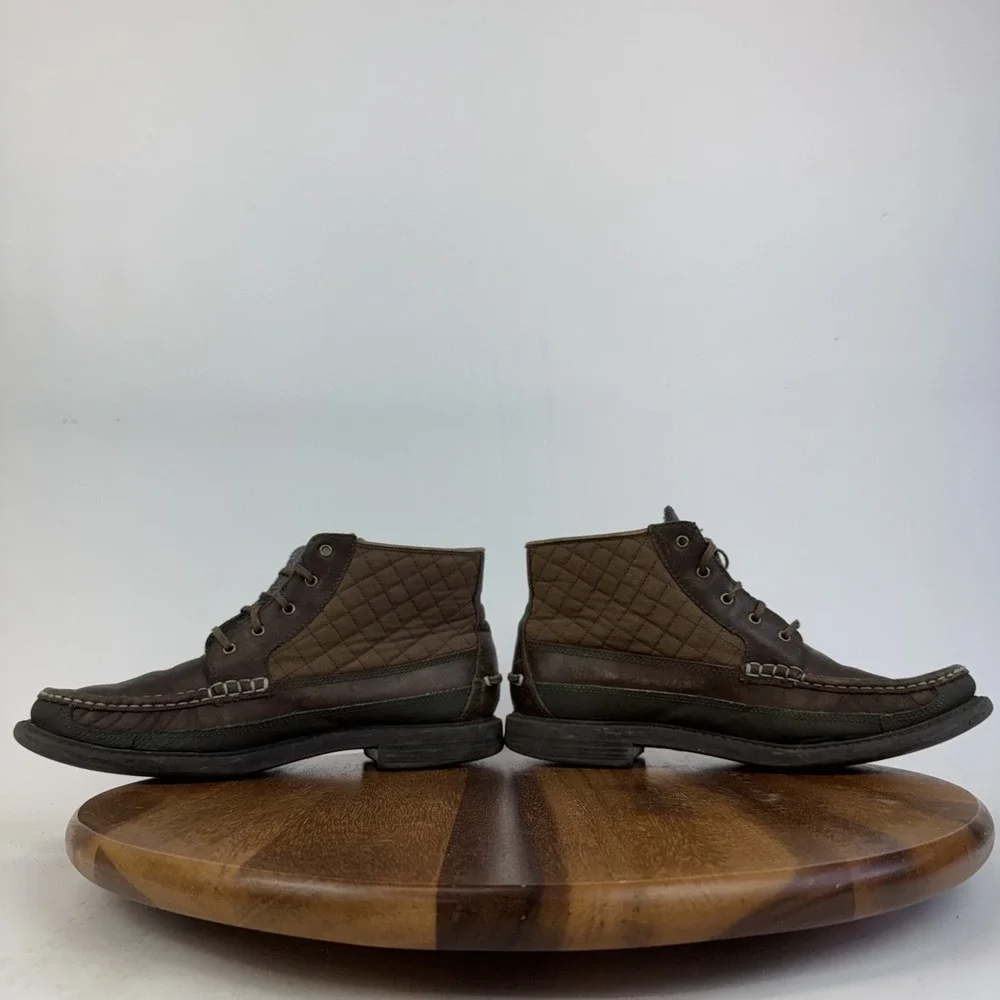 Mens Cole Haan Pinch Maine Classic Brown Moc Toe Lace Up Boots Size 9.5‎ M GUC